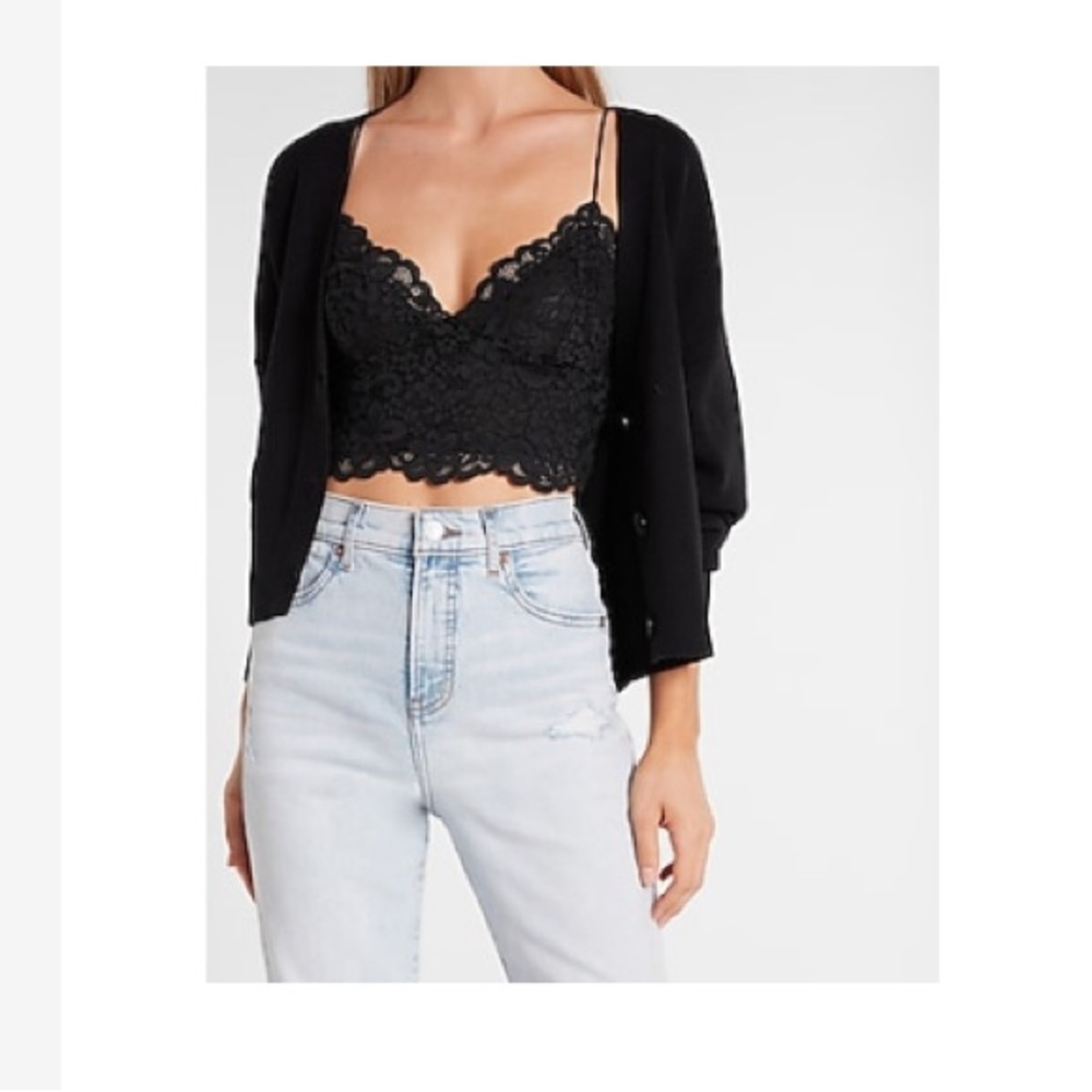 Express lace cropped cami